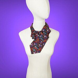 Tribal Art Print Ascot - Women's Tie - Unique Scarf - Necktie Scarf